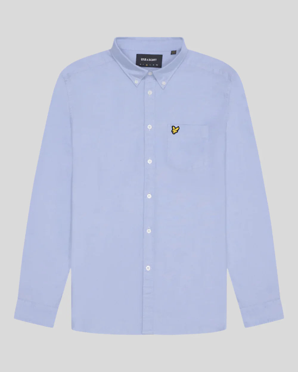 Lyle & Scott Blue Cotton Button Down Oxford Shirt