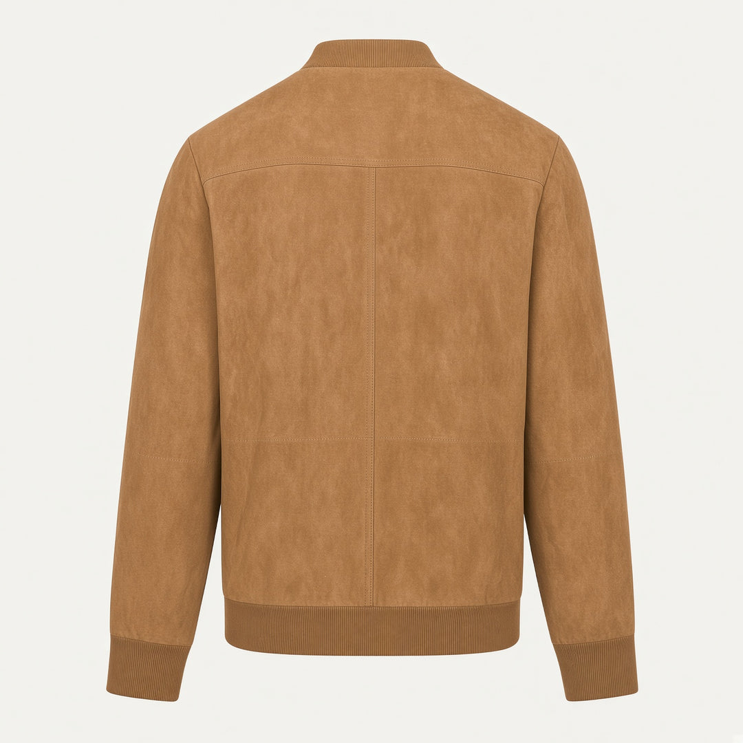 McGregor Suede Bomber Jacket, Camel