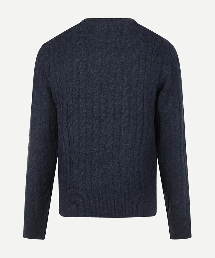 McGregor Lambswool Cable Knit Sweater, Navy