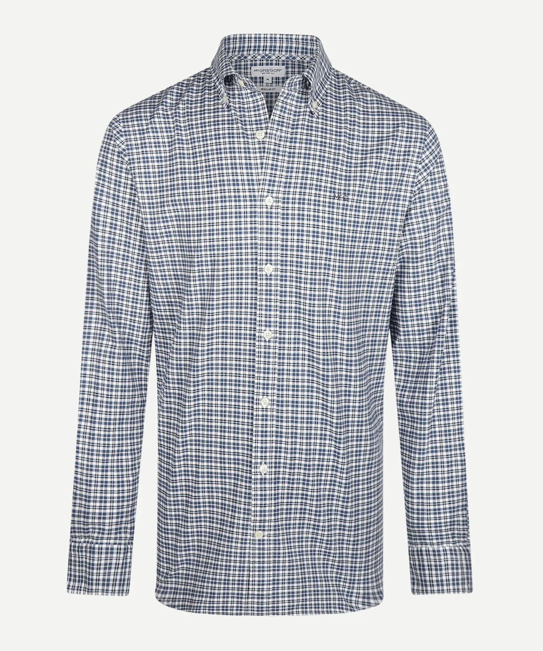 McGregor Stretch Oxford Check Shirt, Navy