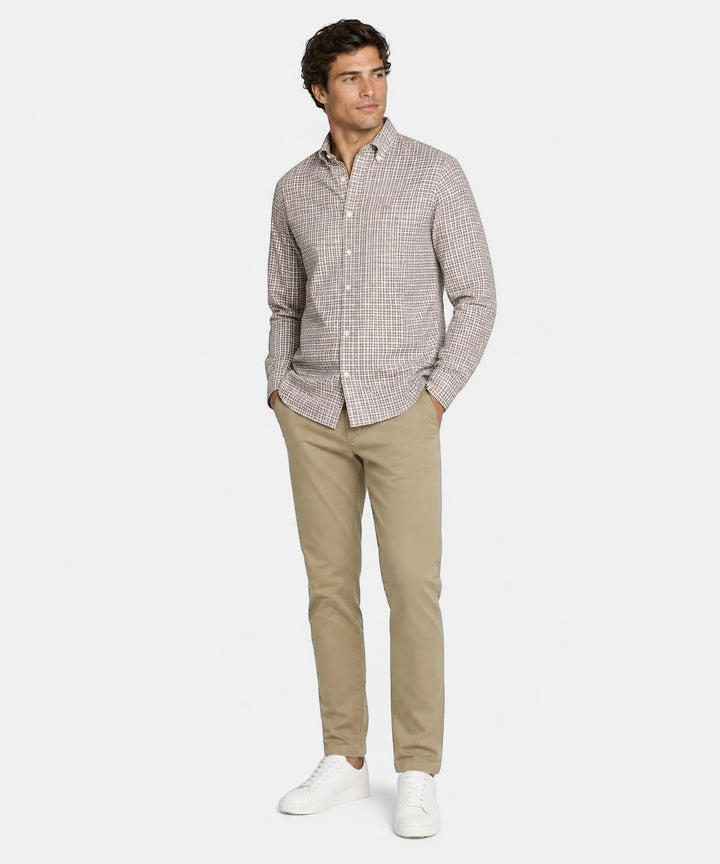 McGregor Button Down Stretch Oxford Shirt, Chocolate Brown