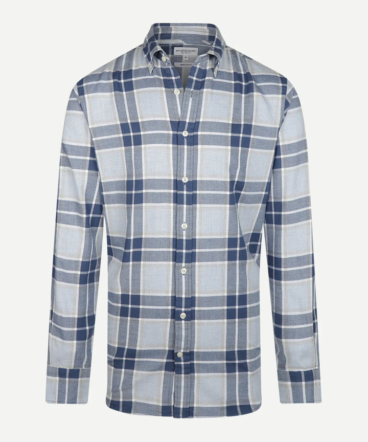 McGregor Melange Check Shirt, Light Blue
