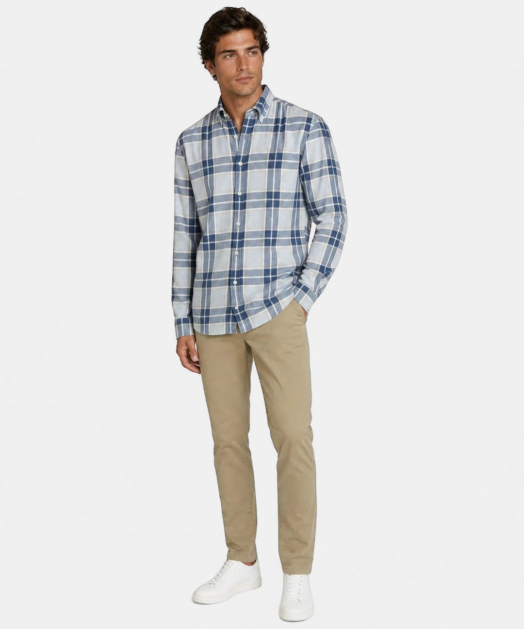 McGregor Melange Check Shirt, Light Blue