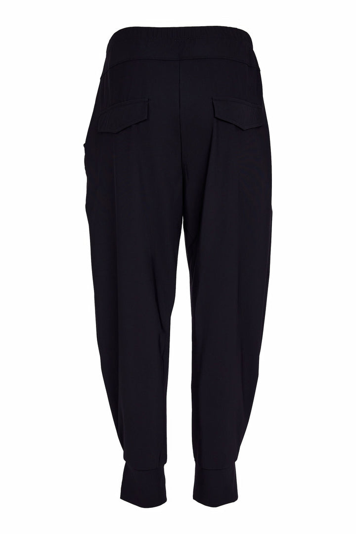 NAYA Black Cuff Travel Fabric Trousers