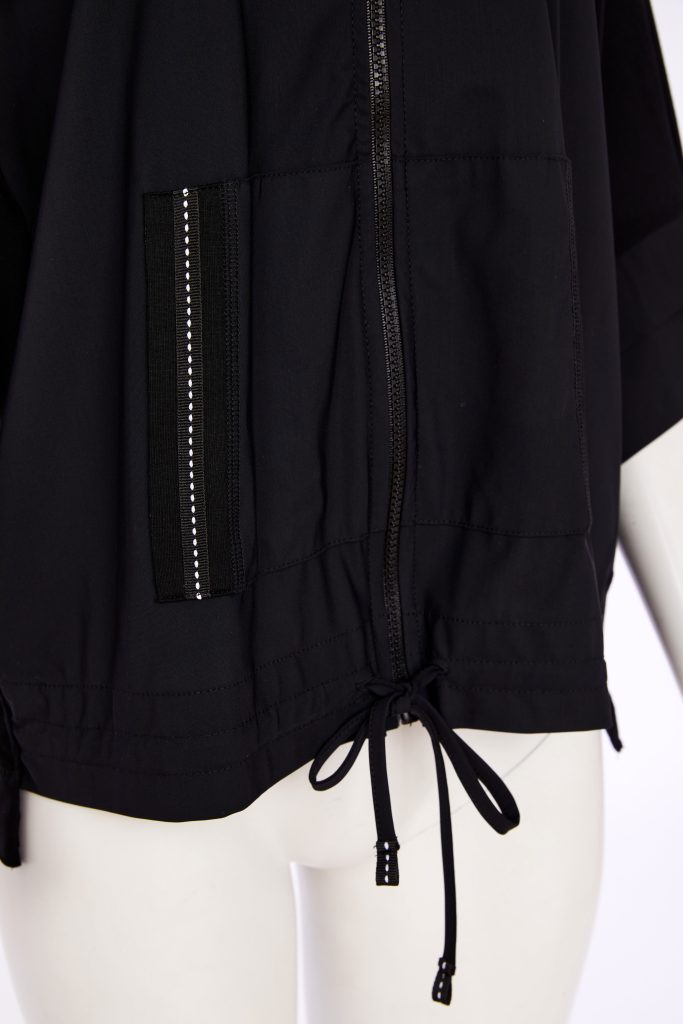 NAYA Black Drawstring Hem Hooded Jacket