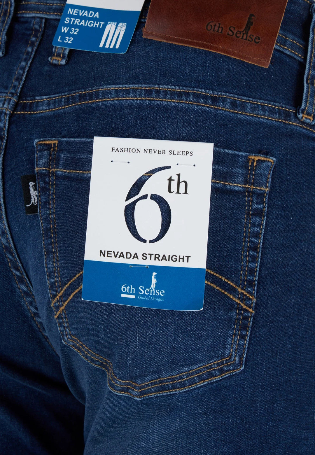 6th Sense Nevada Straight Leg Jeans, Wash #7