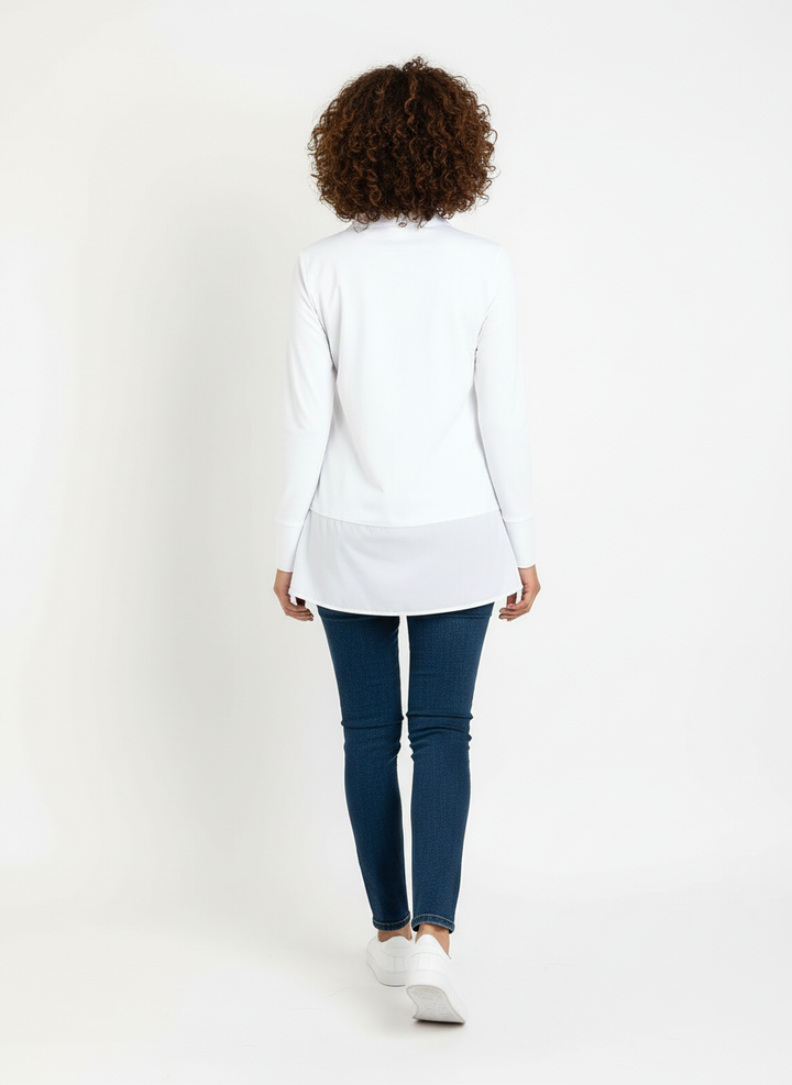Decollage Peggy Tunic Shirt, White
