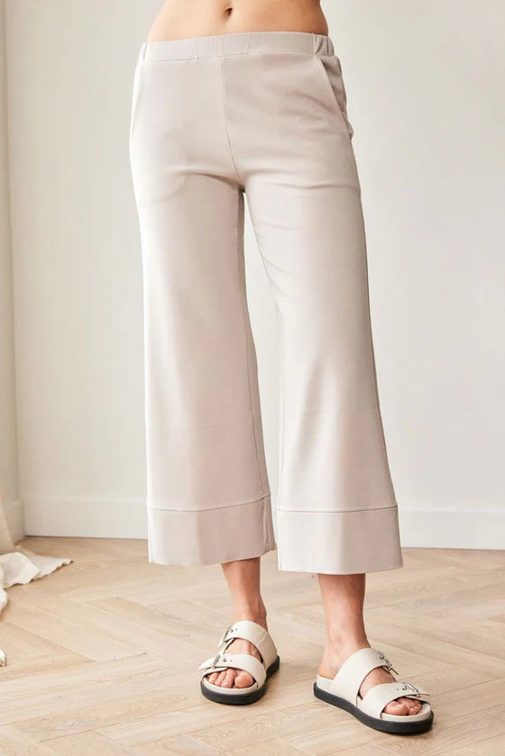 Peruzzi Sand Soft-Touch Deep Cuff Trousers