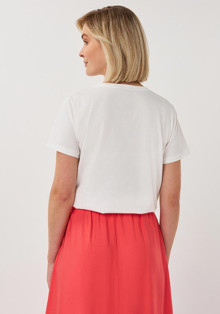 Esqualo Off White 'Paris' Printed Top