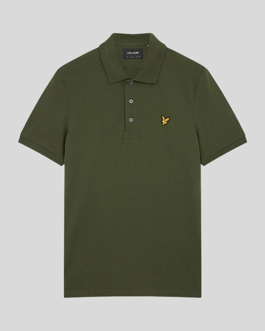 Lyle & Scott Cotton Polo Shirt, Olive Green