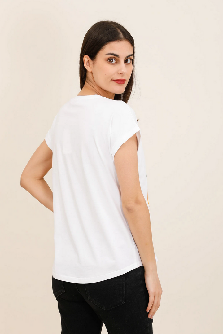 Lemon Cotton Print Top