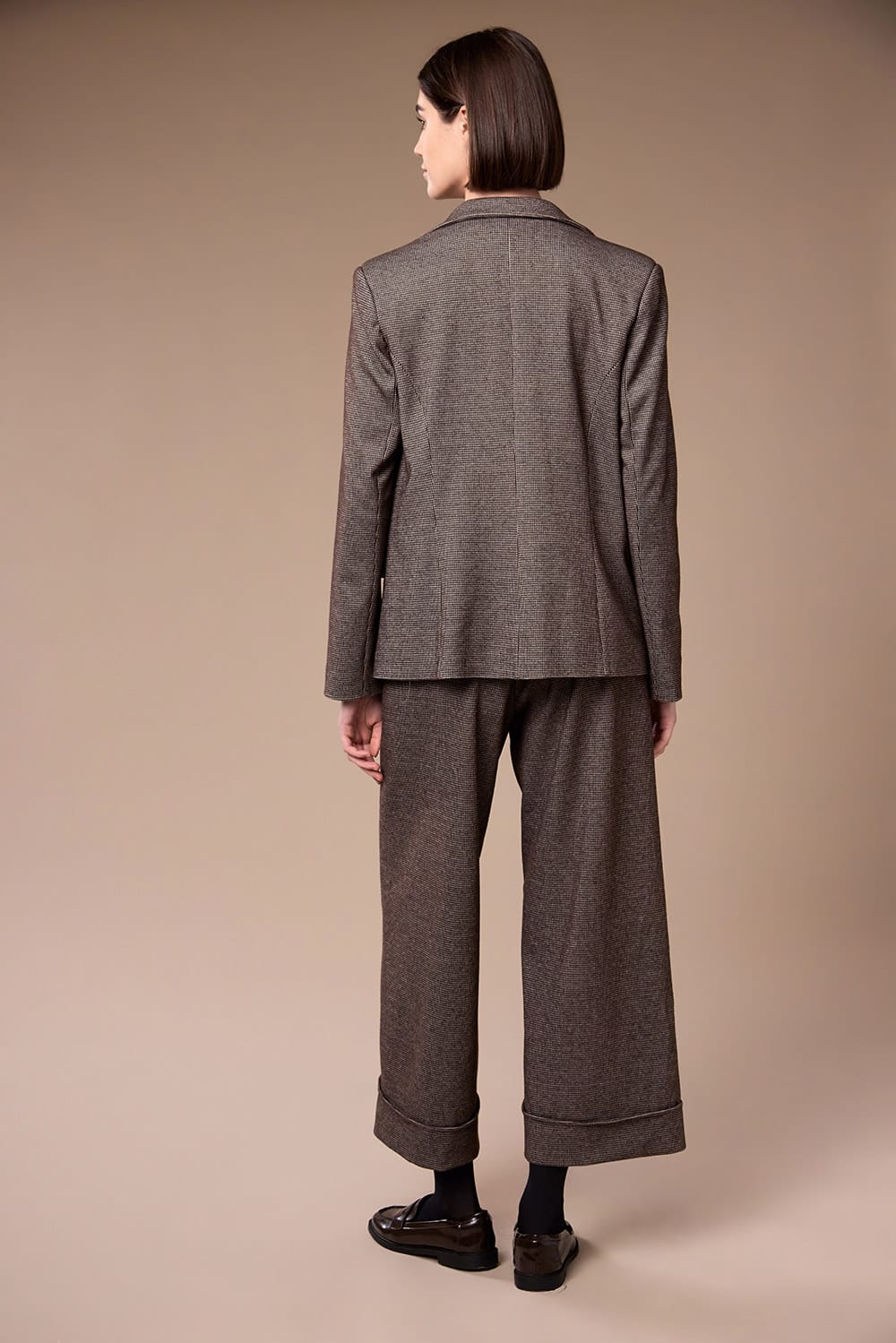 Peruzzi Mini Houndstooth Trousers, Brown