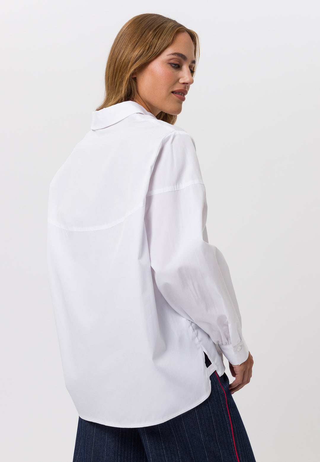 Tuzzi White Blouse with Concealed Buttons