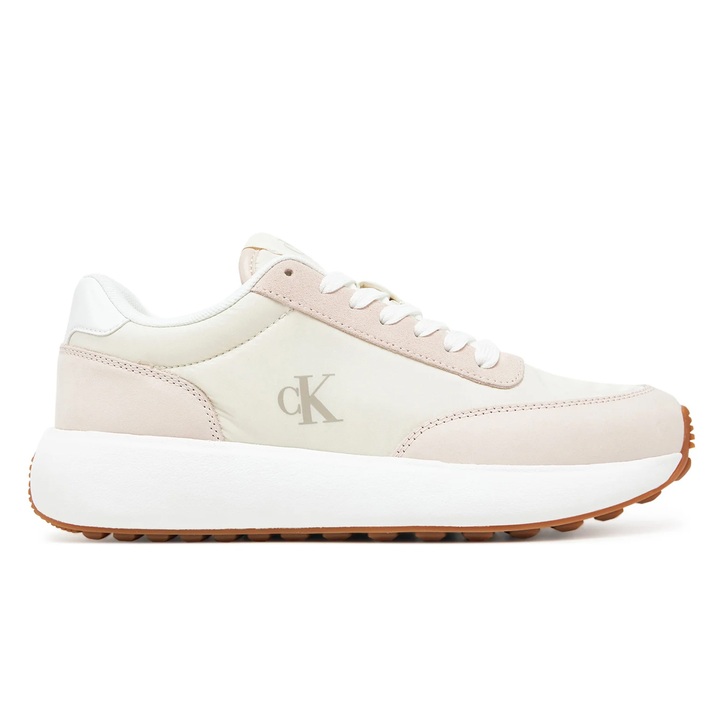 Calvin Klein Cream & Light Pink Runner Trainers