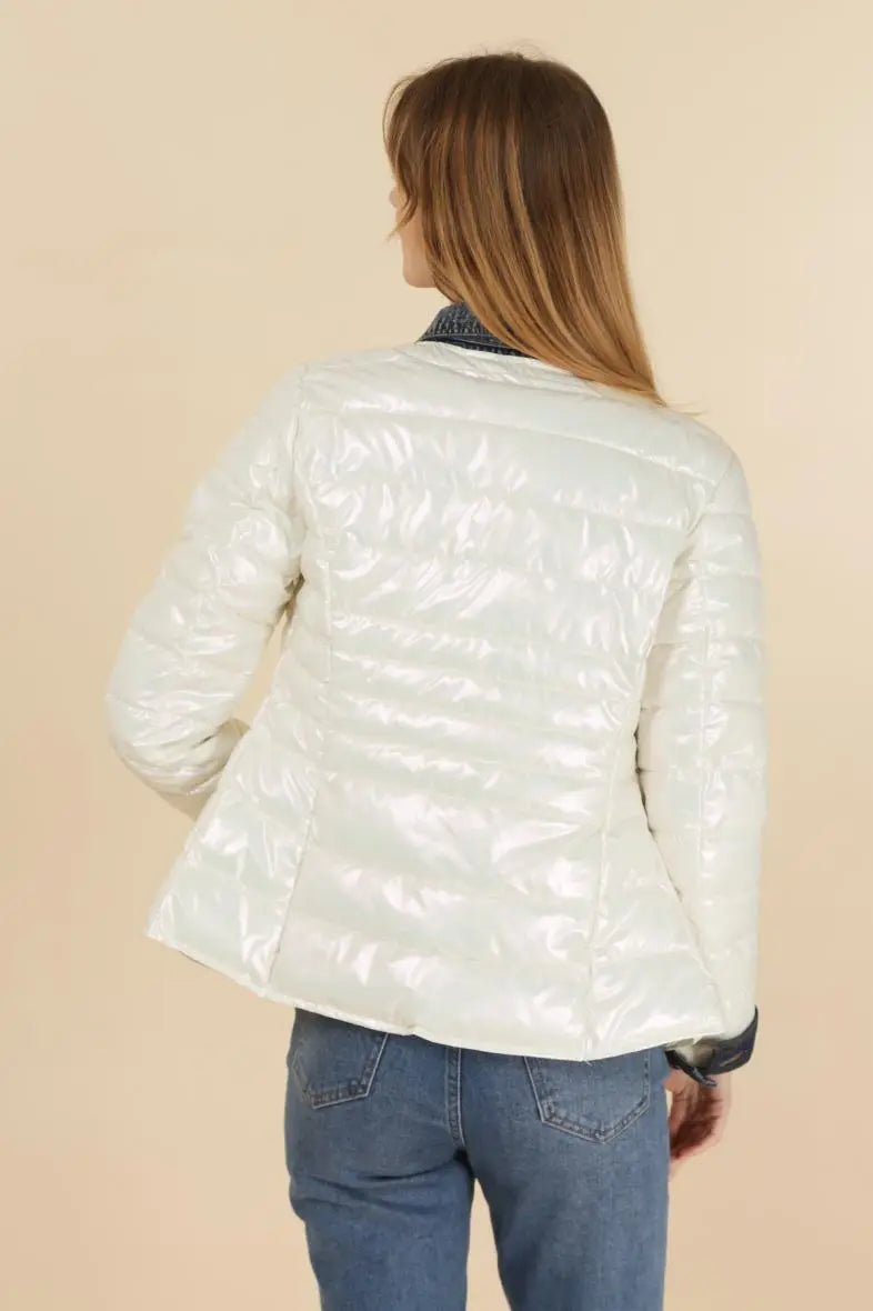 Denim Quilted Jacket, Off White