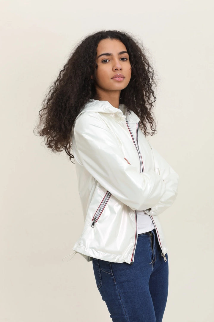 Short Waterproof Reversible Windbreaker