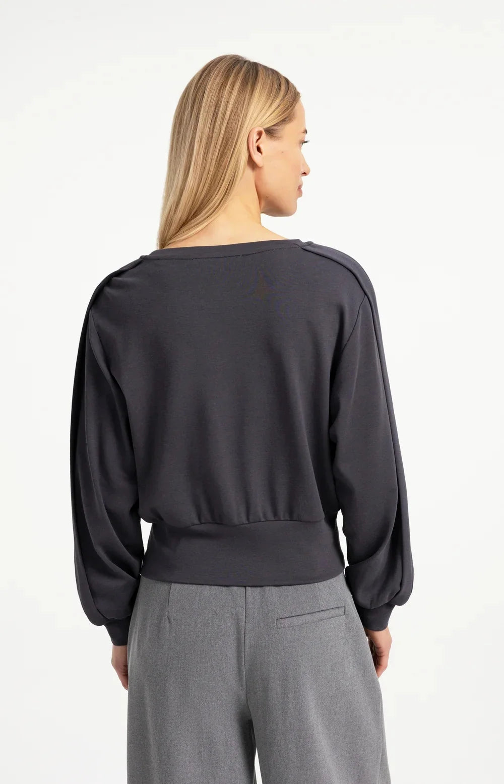 YAYA Lightweight Sweater, Hole Black