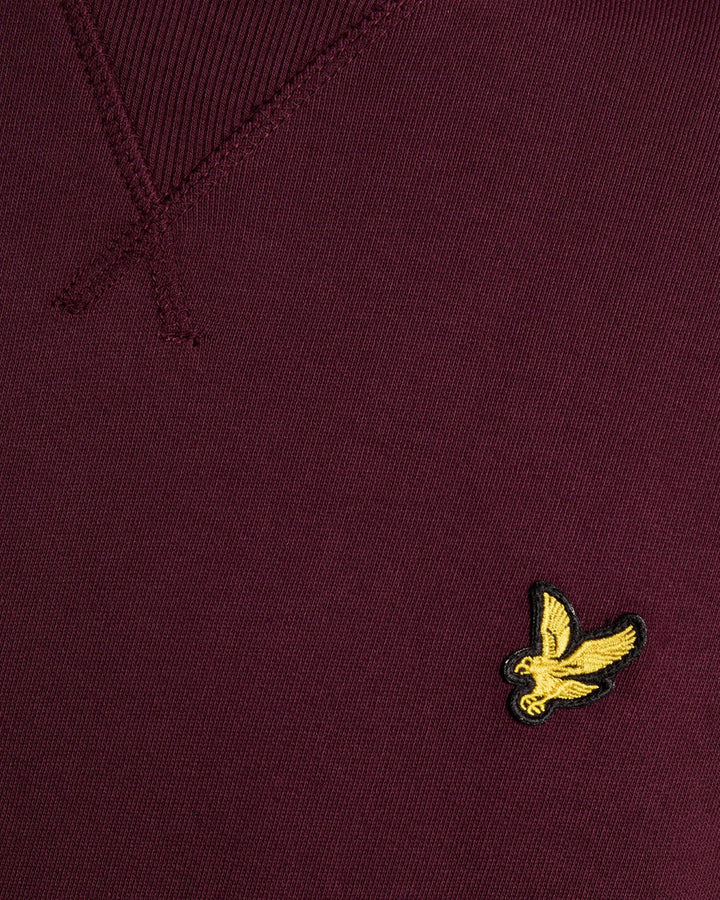 Lyle & Scott Cotton Crew Neck Sweatshirt, Burgundy