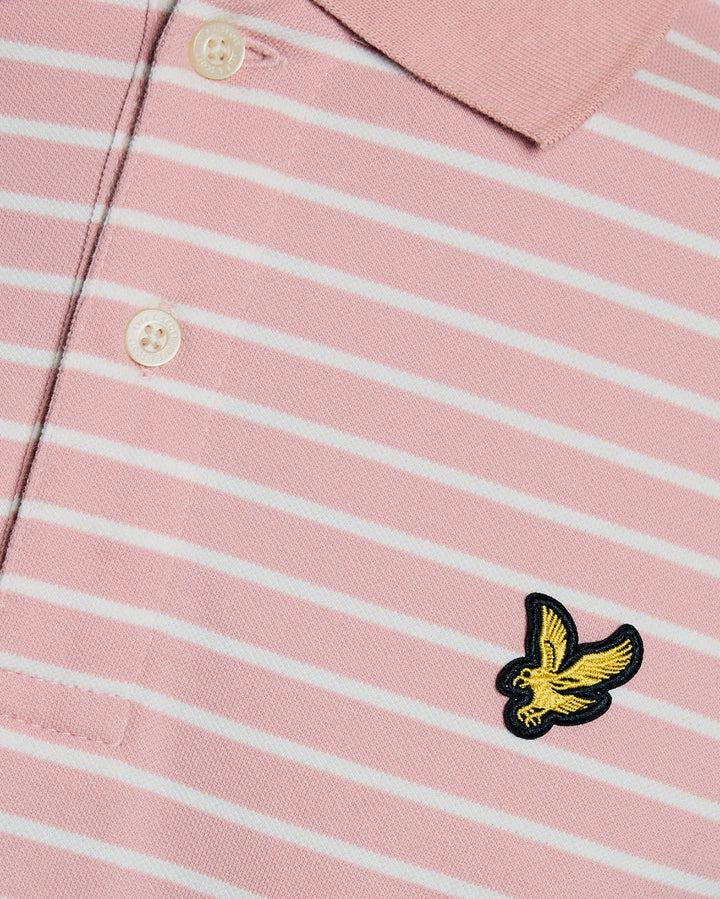 Lyle & Scott Pink Pique Breton Polo Shirt