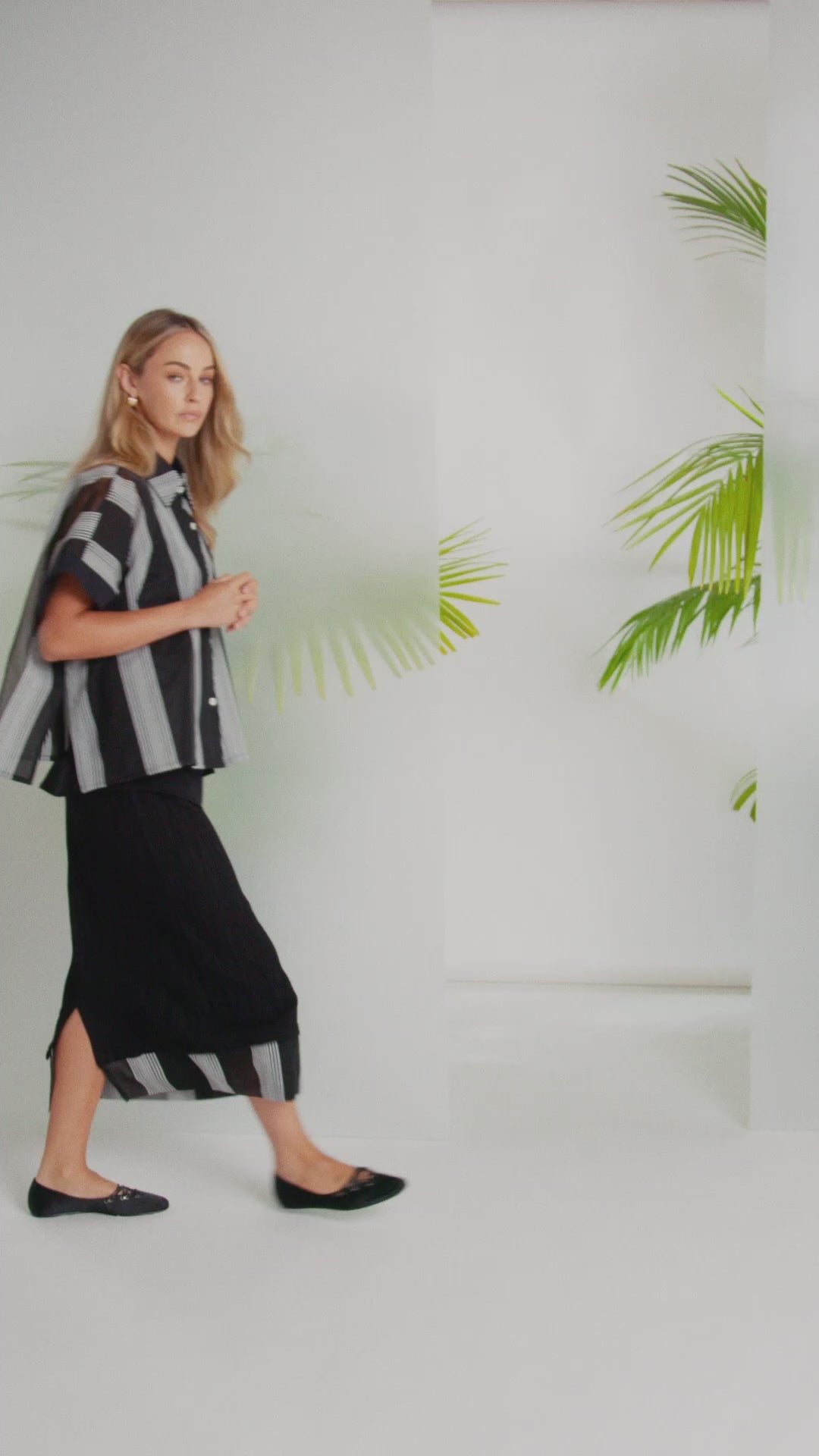 NAYA Stripped Organza Shirt