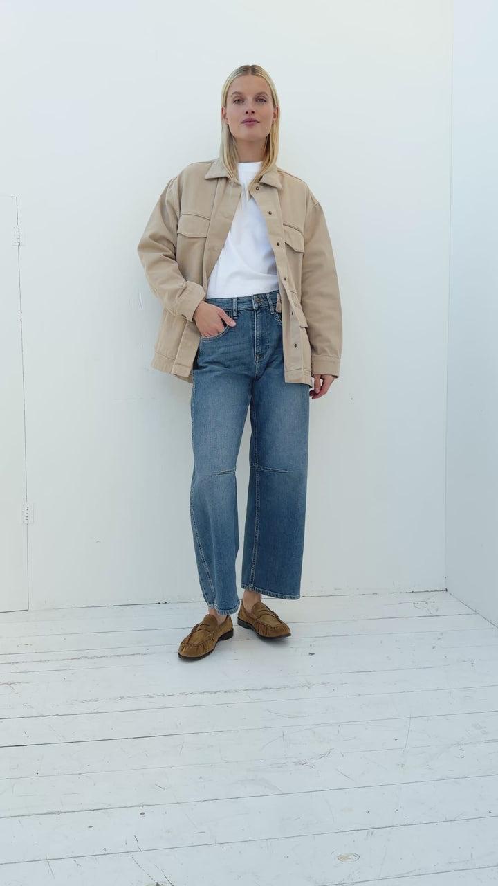 Mac Jeans Ohio Mid Blue Washed Barrel Jeans
