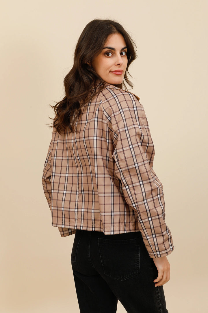 Heritage Reversible Short Trench Coat, Beige